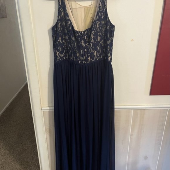 David's Bridal Marine Bridesmaid Dress - Picture 3 of 6